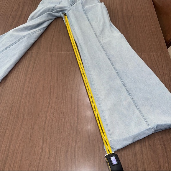 Show Me Your Mumu Jeans 27 Glacier Blue Ashbury Wide Leg Stretch 70s Boho Y2K - Picture 7 of 12